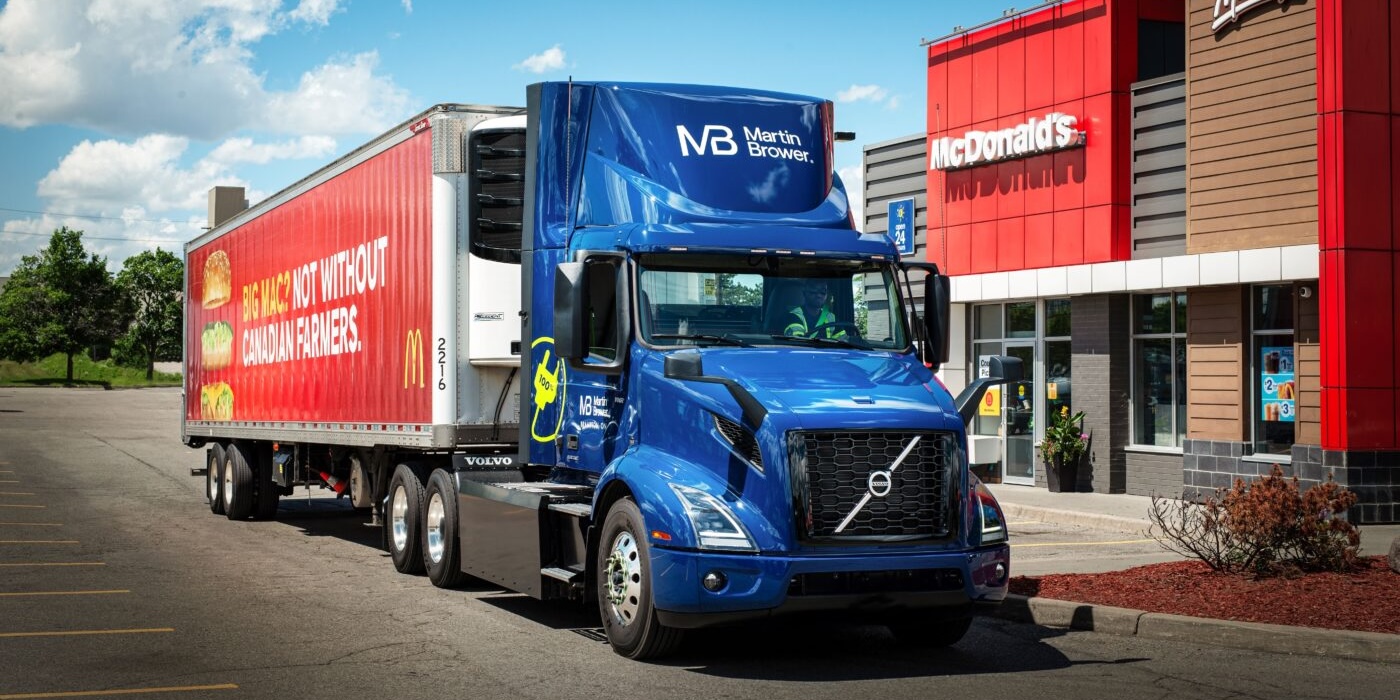 Martin Brower orders Some electric electricity trucks in Macdond's Canada